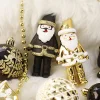 50PCS Black Golden Hanging Decors for Christmas Tree