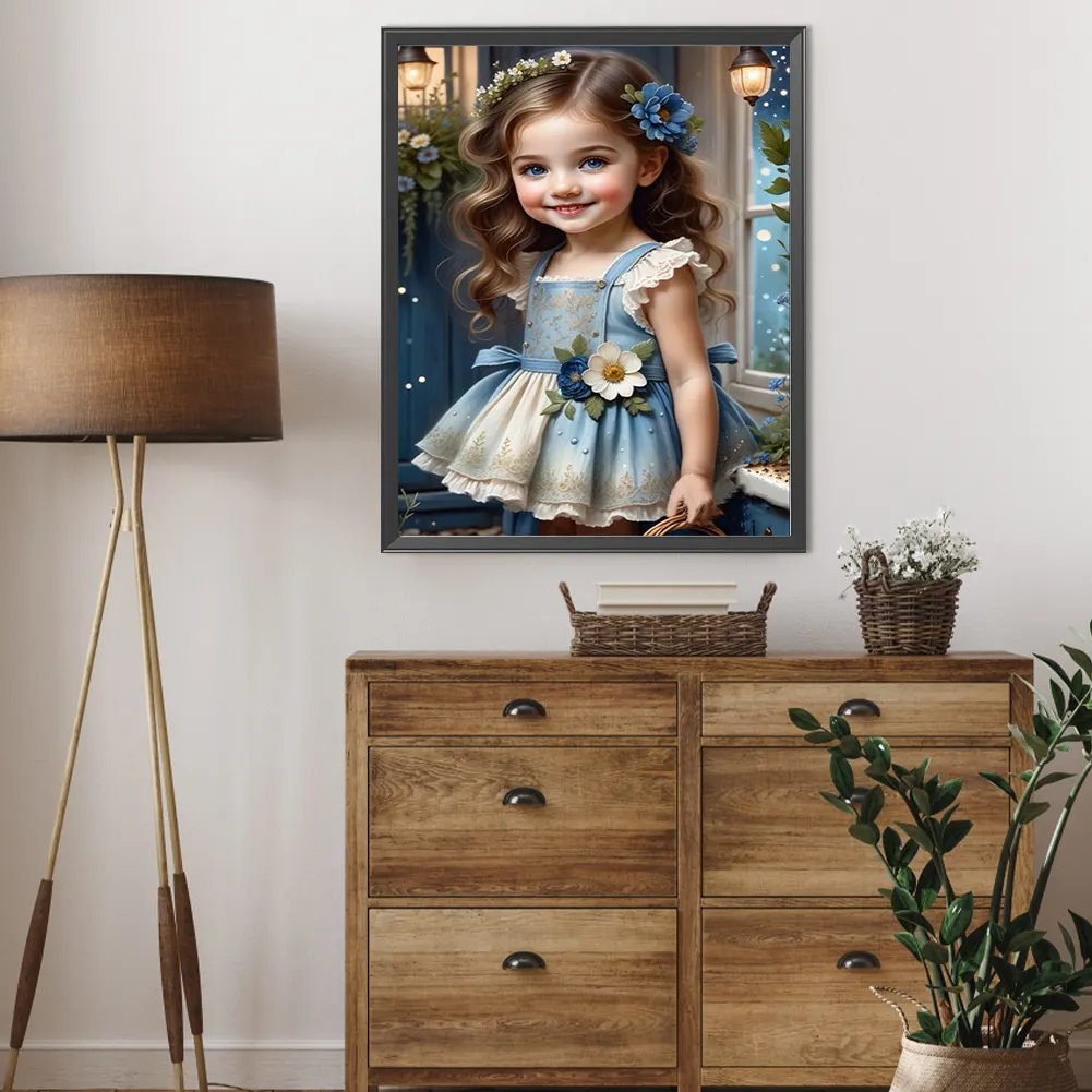 Full Round Diamond Painting 40*50cm - Sweet Girl