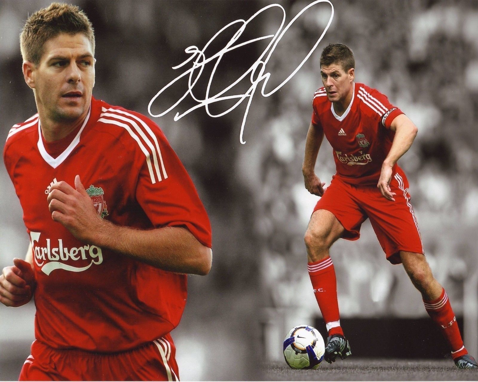 STEVEN GERRARD - LIVERPOOL AUTOGRAPH SIGNED PP Photo Poster painting POSTER