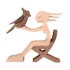 Amoureux des animaux - Ornements de table en bois sculpt&eacute;