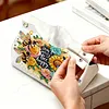 (24cm)Diamond Art Tissue Box Cover DIY PU Desktop(SweetBees and Flowers)