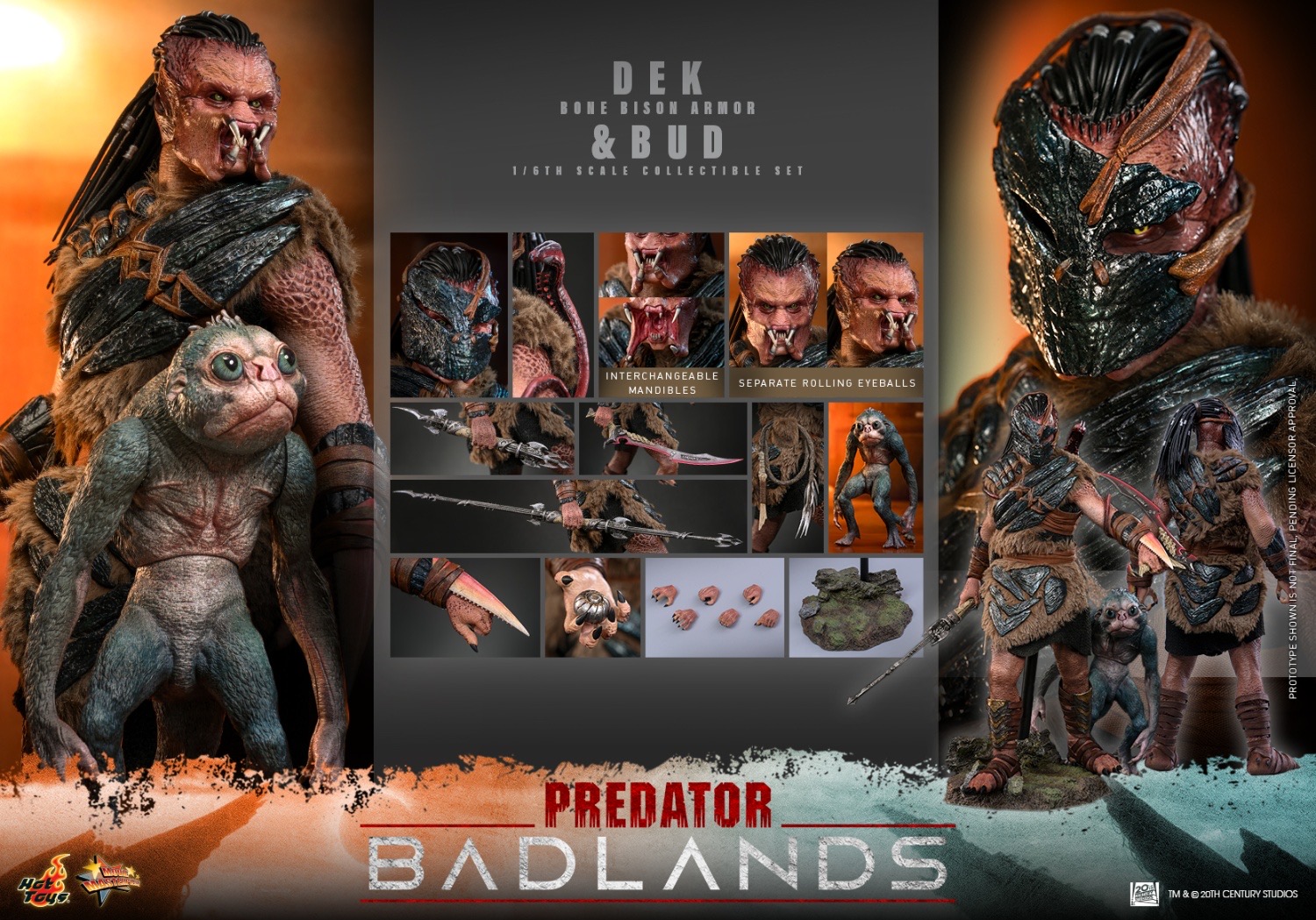 Hottoys - Badlands Dek (Bone Bison Armor) and Bud 1/6th scale Collectible Set MMS873 (Licensed)-