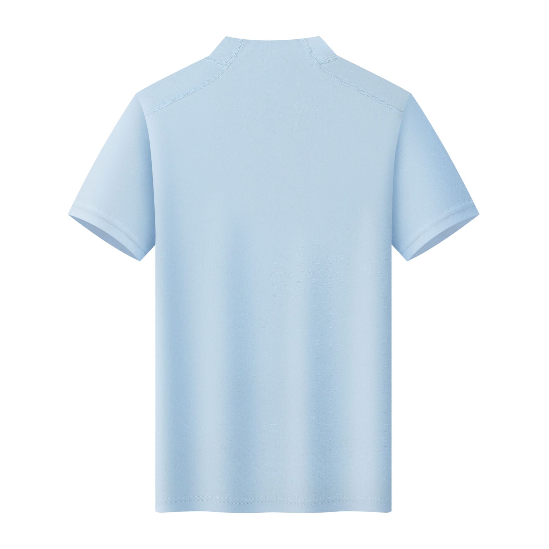 2026 Summer Ice Silk Quick-Dry Half-Zip Polo Shirt Men’s Stand Collar Short Sleeve T-Shirt