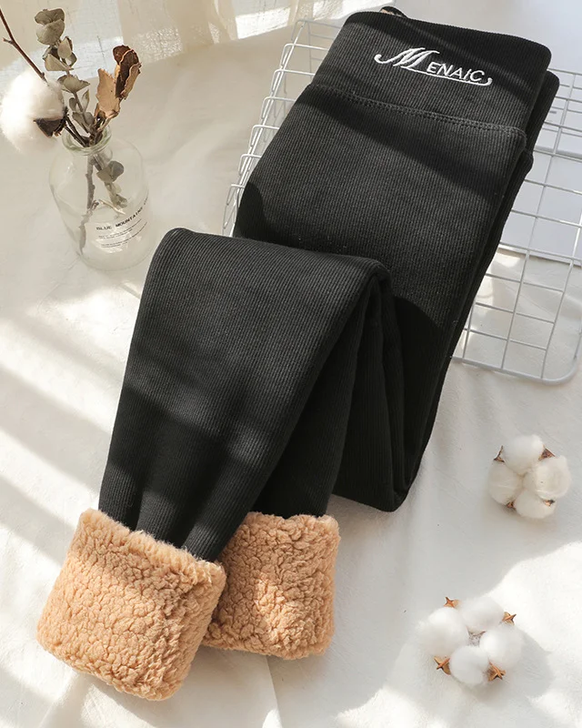 Autumn And Winter Plus Velvet Thick Outer Wear High Waist Thin Warm Cotton Pants Large Size Pencil Pants
