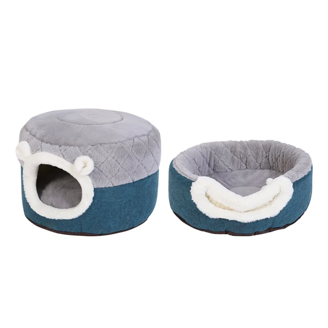 Cat Bed House Soft Plush Small Kennel with Cooling Pad  