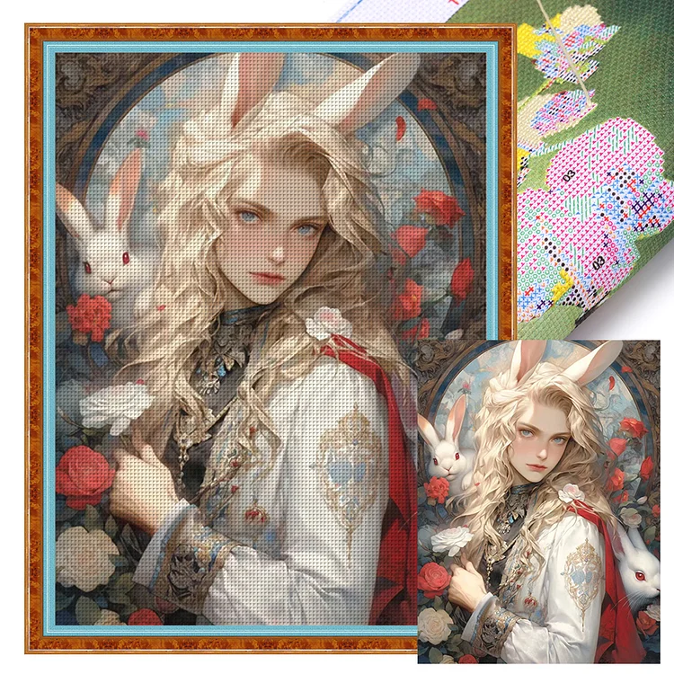 Alice Element Bunny Boy 11CT (50*65CM) Stamped Cross Stitch gbfke