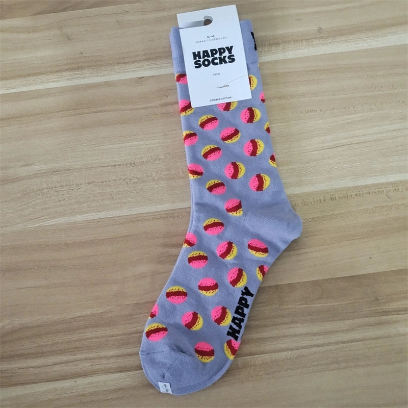 Women’s Vacation Minimalist Polka Dots Cotton Crew Socks A Pair