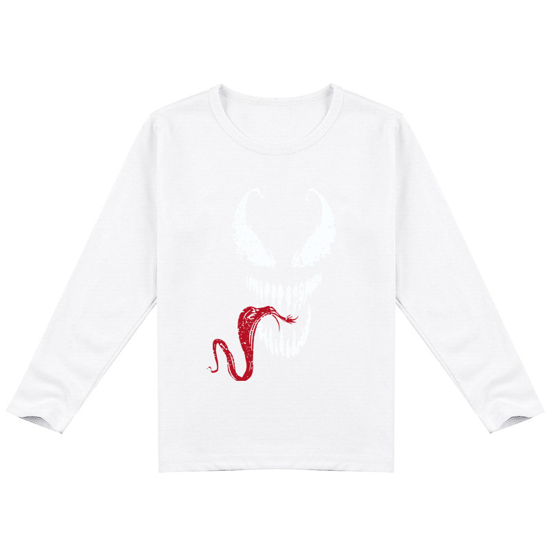 Mayoulove Venom Boys Long Sleeve T-Shirt - Cool Spiderman Villain Print - Soft Cotton Material - For Kids Who Love Superheroes and Comics- Perfect Gift Idea - Comfortable and Stylish - Available in Sizes 2-12.-Mayoulove