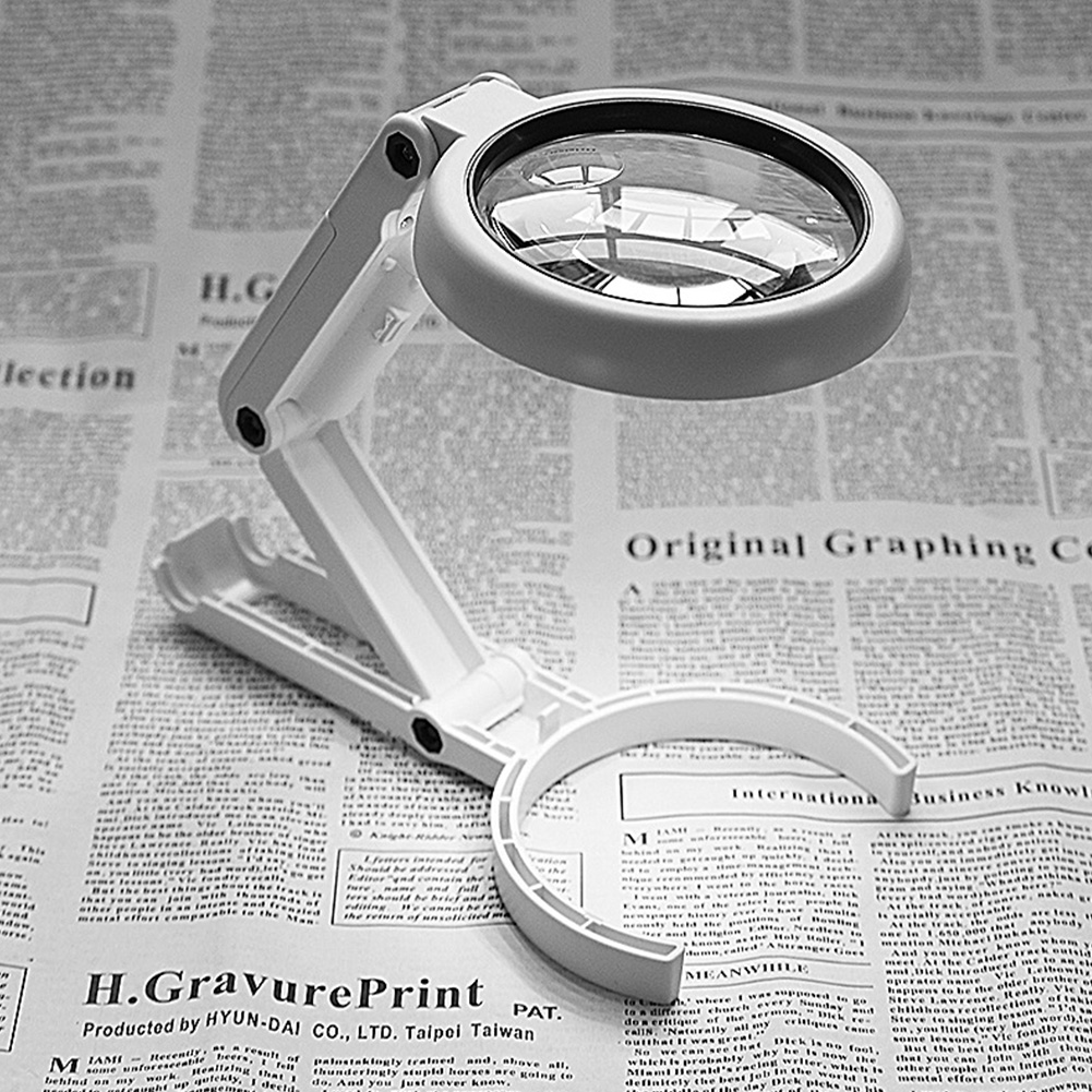 LED Folding Magnifier for Reading Portable Handheld Loupe Magnifying Glass