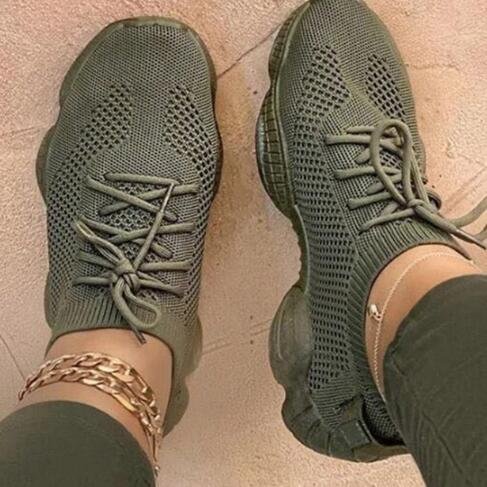 2020 Autumn Sneakers Women's Mesh Flats Shoes Woman Lace Up Casual Female Shoe Comfort Candy Color Solid Ladies Plus Size New