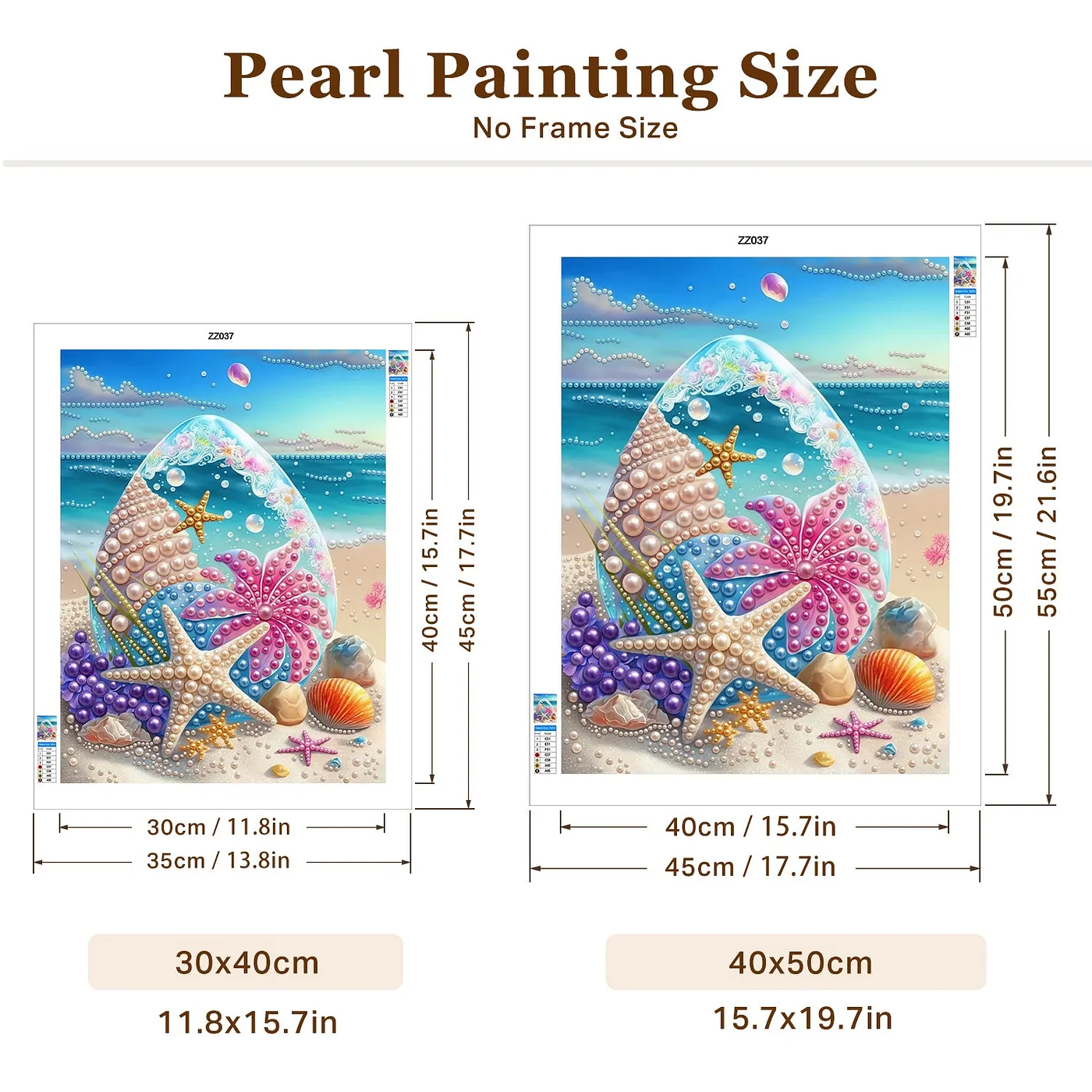 Pink Shells and Sea Stars at Beach - Pearls Painting