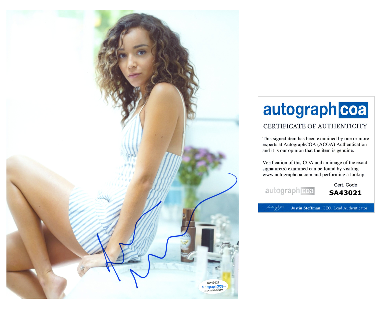 Ashley Madekwe Signed Autographed 8x10 Photo Poster painting Salem Revenge Actress ACOA COA