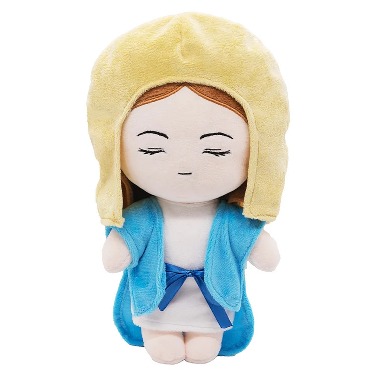 Cute The Virgin Mary Blue Cosplay Plush Toys Cartoon Soft Stuffed Dolls Mascot Birthday Xmas Gift - Original