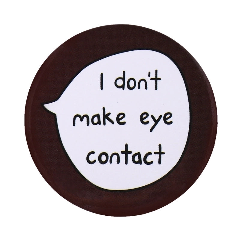 Retro Pin Round Letter Ghost Alloy Plating Unisex Brooches