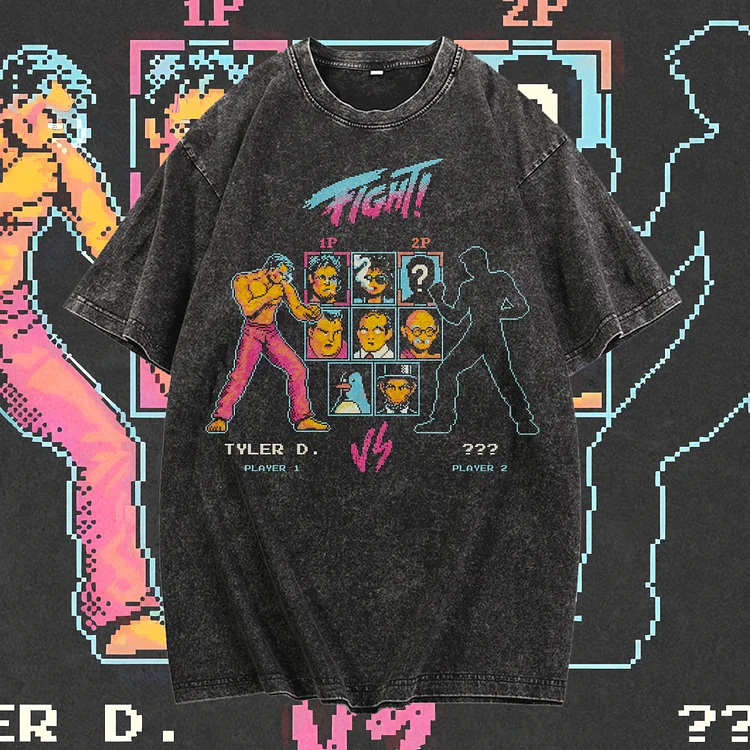 Davidhawaii100% Cotton Casual Retro Gaming Street T-Shirt - 100% Cotton