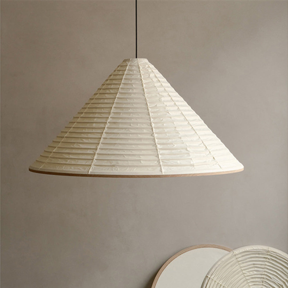Japanese Designer Cone Paper Tearoom Pendant Light