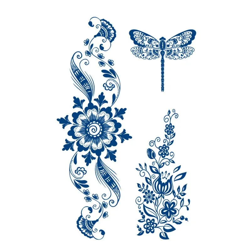 Semi-permanent Waterproof Temporary Tattoos Sun Star Moon Body Art Tattoo Sticker Full Fake Tatoo Women Men