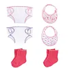 12"-16" Pink and White Diapers 6 Pcs Reborn Baby Doll Accessory Set - RBBI-Myrebornbabydoll&reg; Myrebornbabydoll&reg;