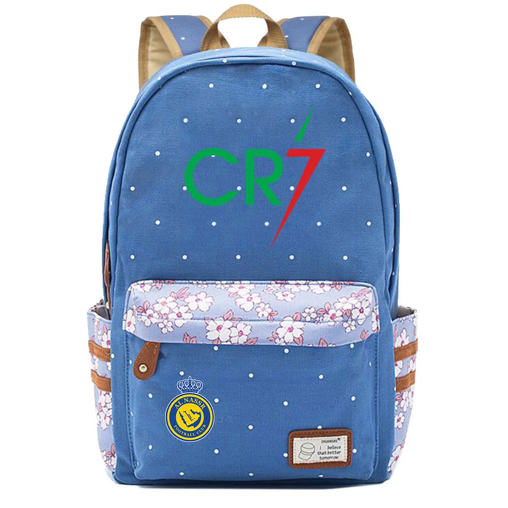 Buzzdaisy Cristiano Ronaldo Backpack - Stylish & Spacious Schoolbag with Double Side Pockets for Leisure Travel