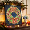 DIY Special Shape Diamond Painting Pearl Art With Inner Frame Kit 25x25cm(Christmas wreath)