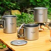 Outdoor titanium cup pure titanium water cup camping portable tea cup coffee cup titanium alloy folding mug