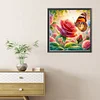 Diamond Painting - Full Round Drill - Rose & Butterfly(Canvas|30*30cm)
