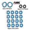 AMK 20pcs Rubber Sealed Bearings Set, Steel Ball Bearing Set for Axial SCX24 90081 AXI00001 AXI00002 AXI00004 AXI00005 AXI00006 1/24 RC Crawler Car Upgrade Parts