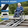 [US Local Warehouse] 8 Feet Retractable Wheelchair Ramp 94x7.4inch Handicap Ramp 661LBS Capacity Wheel Chair Ramps for Home Entry Steps Stairs Doorways