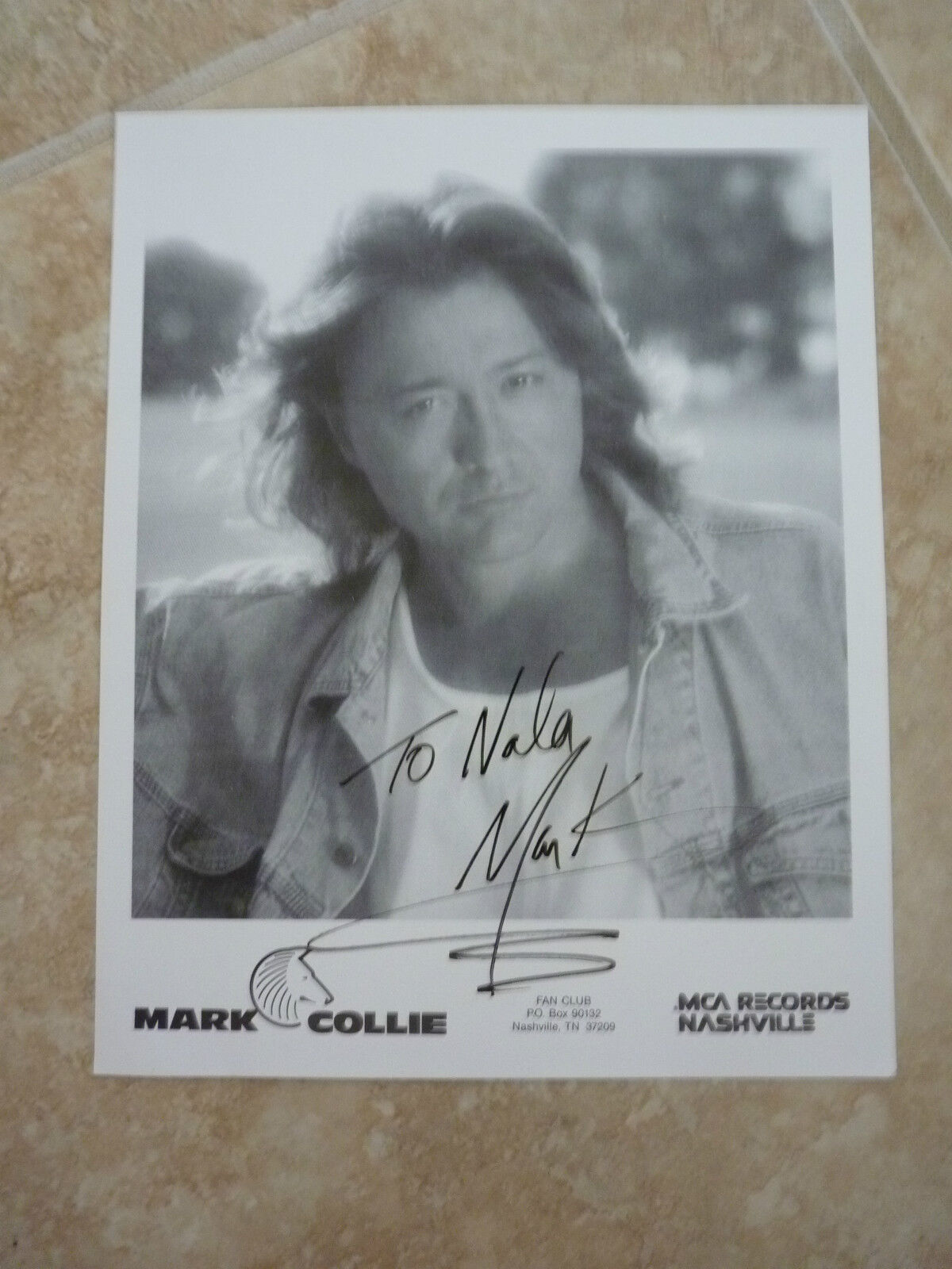 Mark Collie Signed Autograph B&W Promo Photo Poster painting 8x10 NOLA personalized