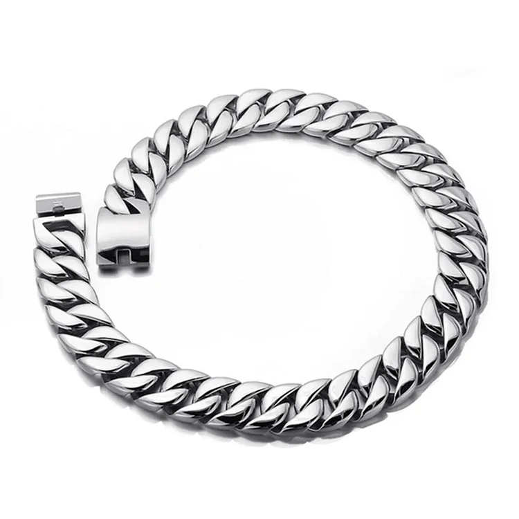 24mm 31mm Heavy Punk Miami Gold Plate Curb Cuban Chain Necklace Jewelry Men Women Hiphop Stainless Steel Biker Link Necklaces