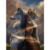 Diamond Painting-DIY Full Round Drill Wolf Tiger(45*35 CM)