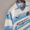 2022/2023 Manchester City Football Shirt Blue And White 1:1 Thai Quality perfectftball