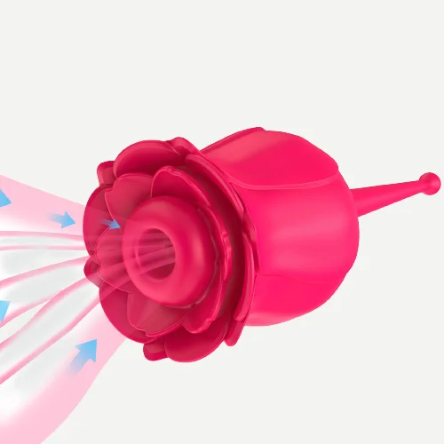 New Rose Shape Clitoral Stimulator Sucking Vibrator G Spot Nipple Massager
