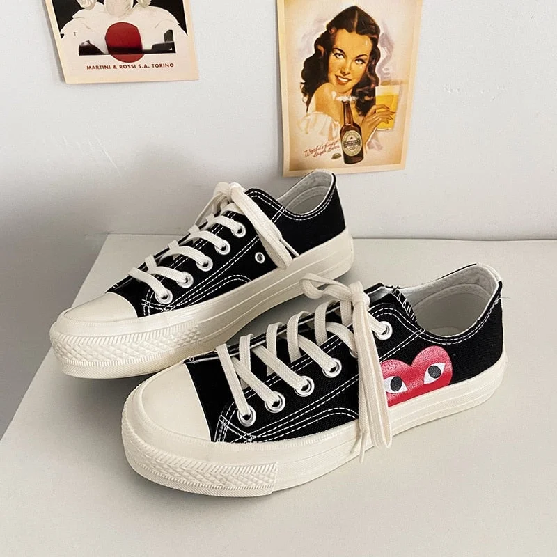 2022 New Women's Canvas Sneakers Fashion Summer Spring Autumn Shoes for Women Student Casual Shoes High Women's Sneakers A1-53