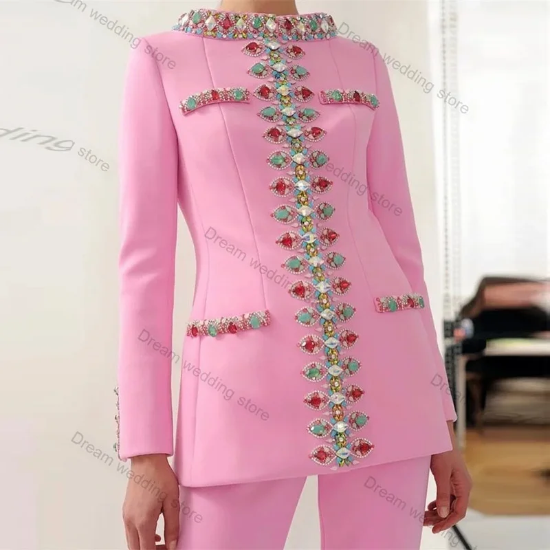 Nigikala Nigikala Early Spring New Fashion Heavy Industry Nails And Diamond Jacket Jacket Trousers Set Two Sets