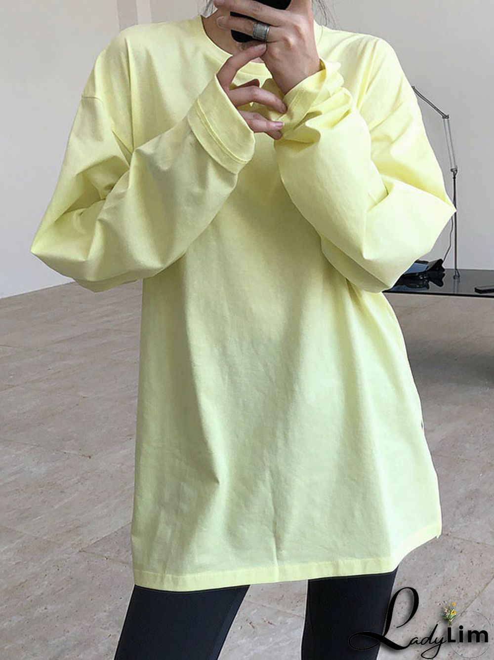 Original Solid Long Sleeve T-Shirts Tops