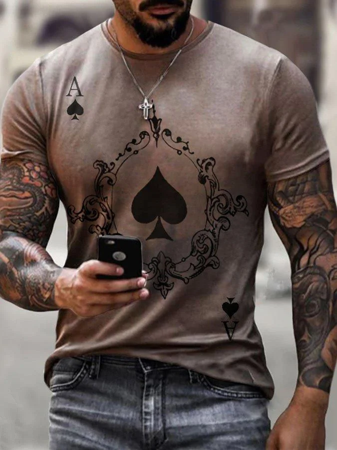 Khaki Printed Shirts & Tops
