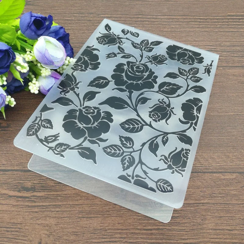 Roses Plastic Embossing Folders for DIY Scrapbooking Paper Craft/Card Making Decoration Supplies