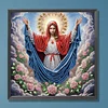 Religi&ouml;se Madonna - speziell geformtes Diamantgem&auml;lde - 30*30cm