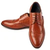 Stylish Mens Brogue Leather Derby Shoes