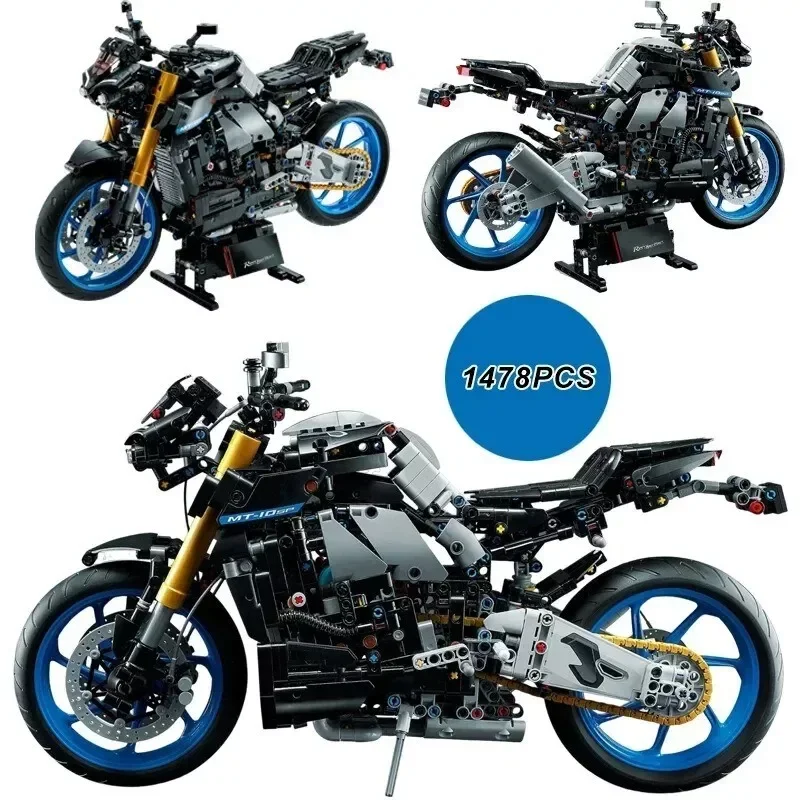 Racing Motorcycle Building Blocks | 1478-Piece Collector's Grade