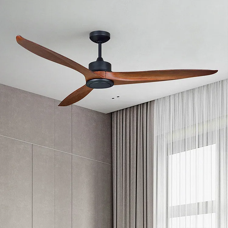 Haydn 3-blade ceiling fan, metal & wood, &empty;132CM