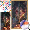 (45*75cm)Female Warrior - Round AB Drill Diamond Painting