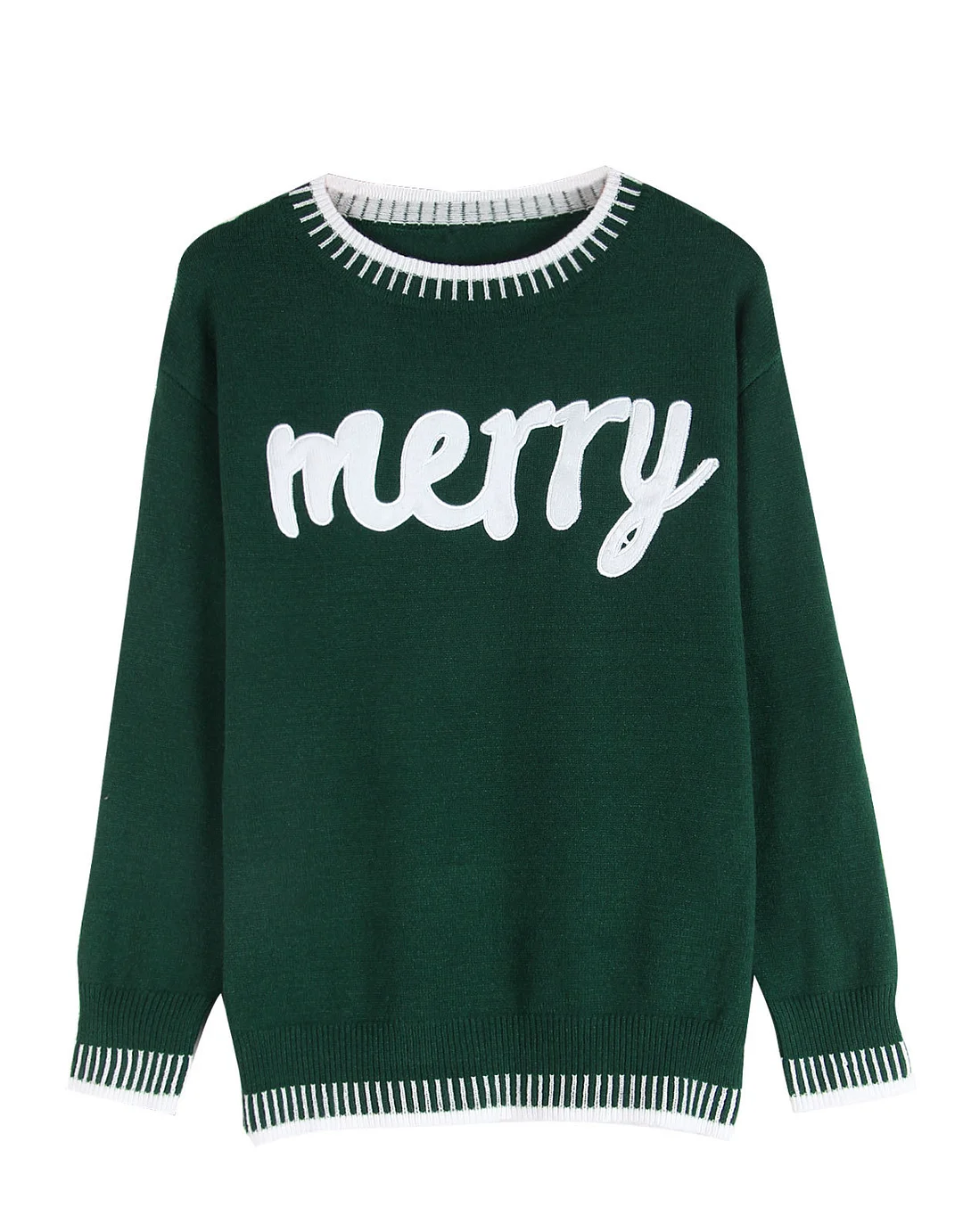Athvotar Athvotar And Winter New Knitwear Christmas Letter Long-Sleeved Collar Collar Sweater Female Top