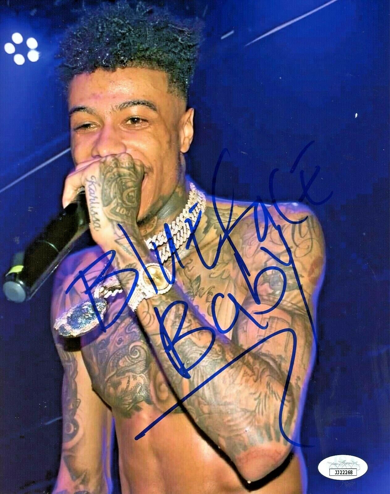 BLUEFACE BABY HAND SIGNED AUTOGRAPHED 8X10 HIP HOP MUSIC Photo Poster painting WITH JSA COA 3