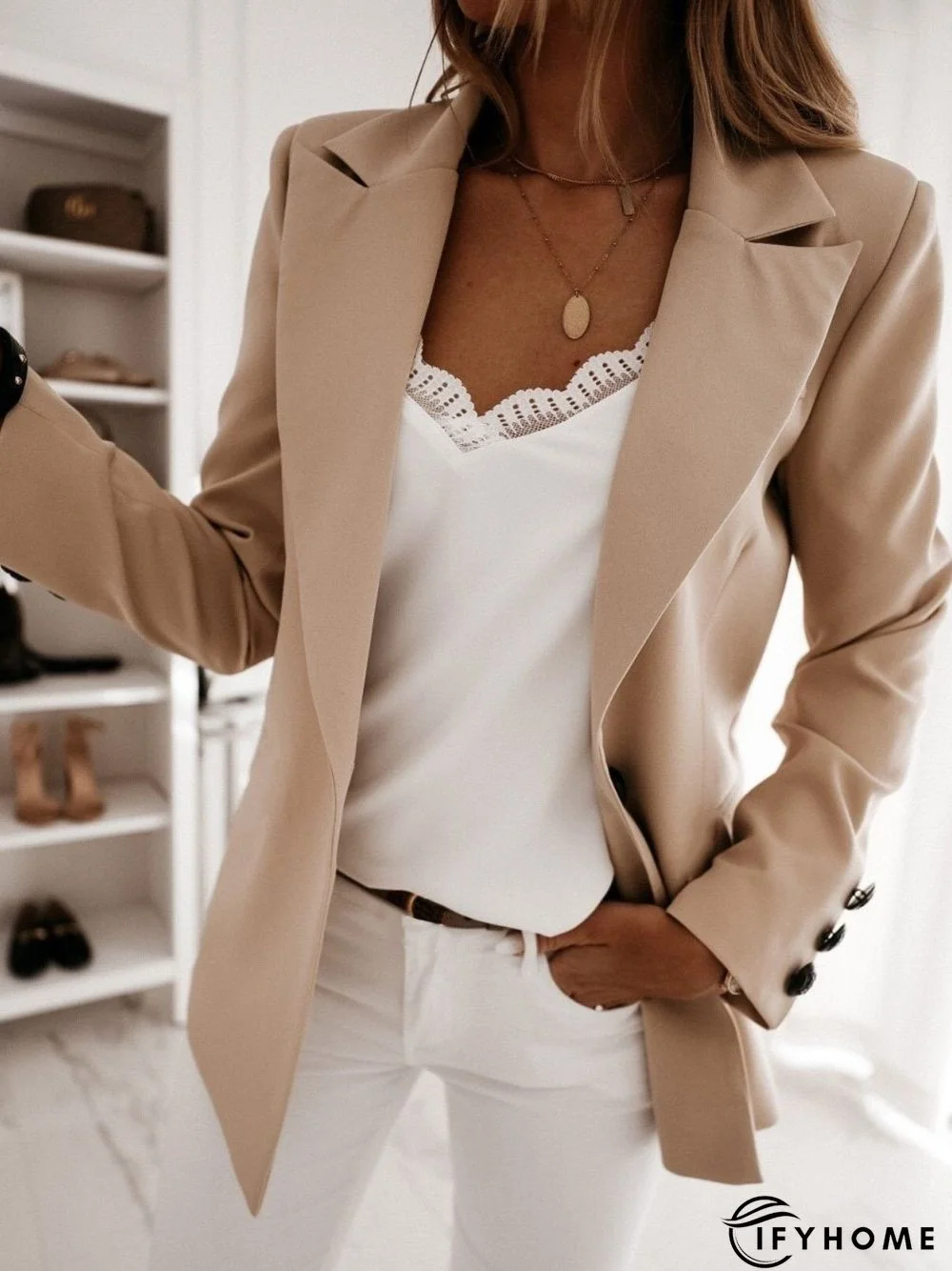 Casual Long Sleeve Outwears Blazer | IFYHOME