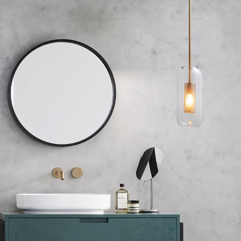 Large Pendant In Aged Brass