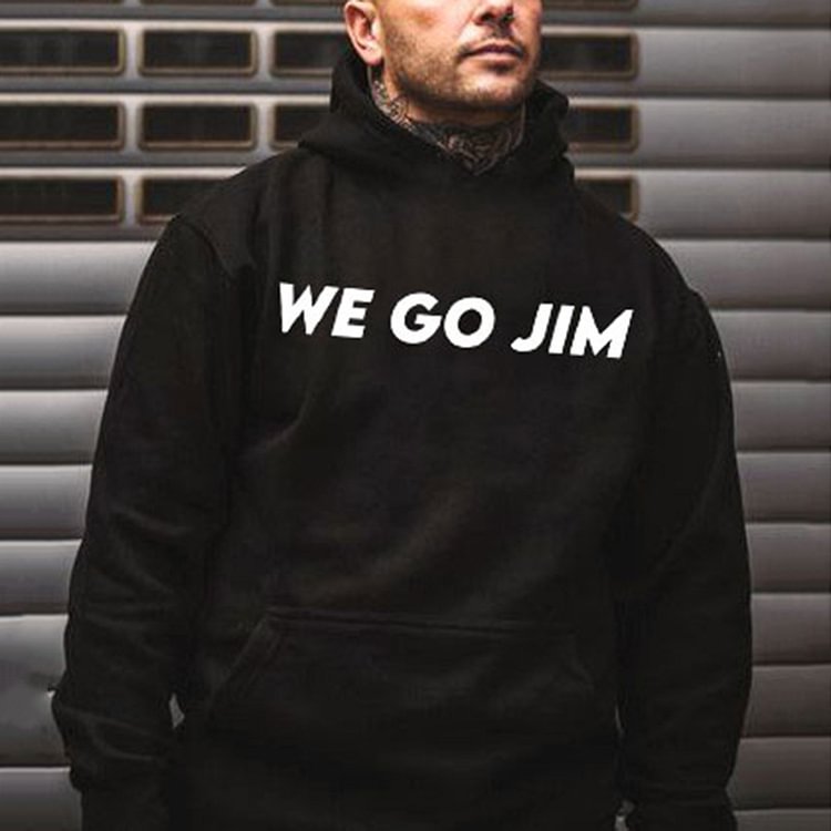 BrosWear We Go Jim Print Long Sleeve Hoodie