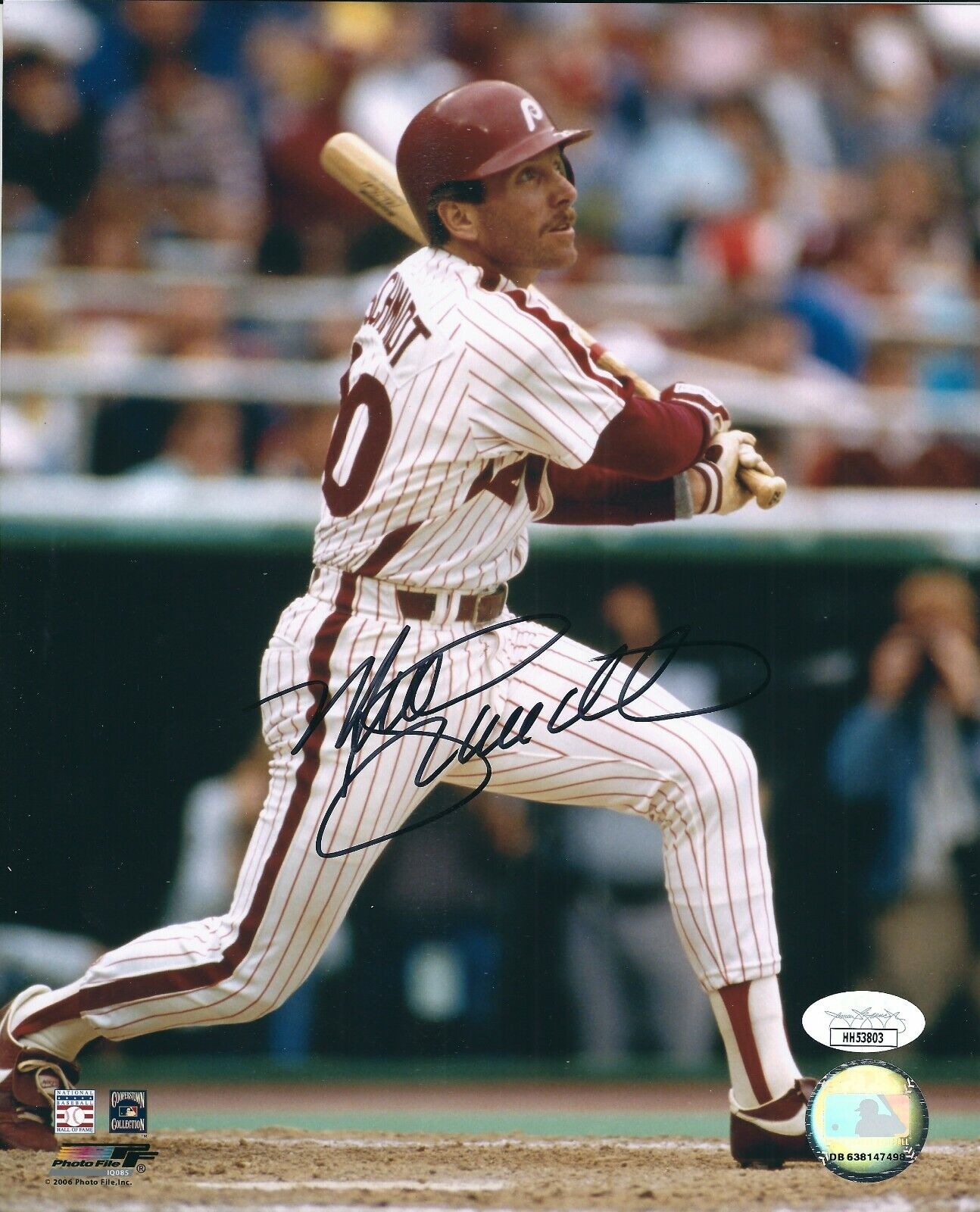 Signed MIKE SCHMIDT Philadelphia Phillies 8x10 Autographed Photo Poster painting JSA