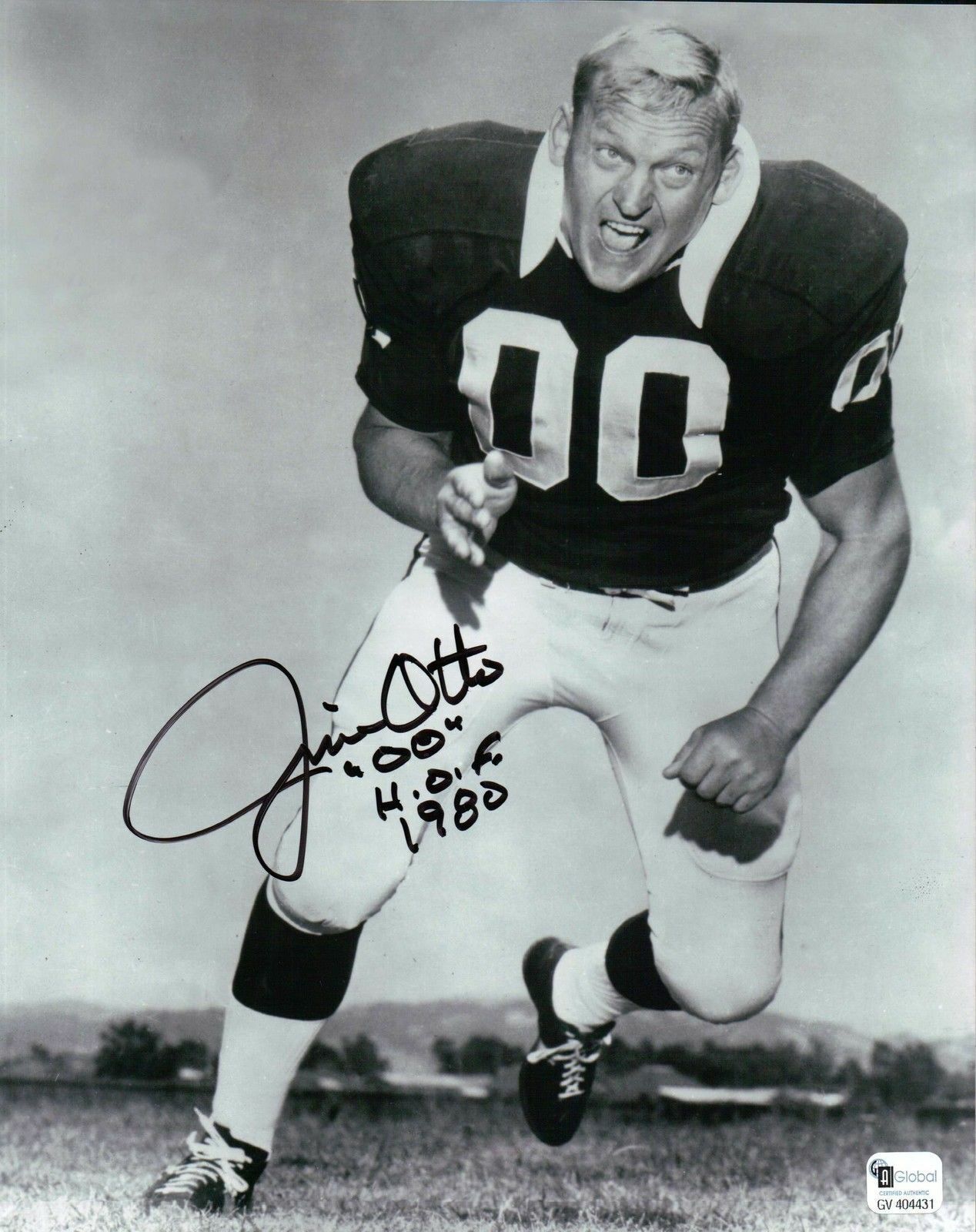 Jim Otto Signed 8X10 Photo Poster painting Autograph 00 HOF 1980